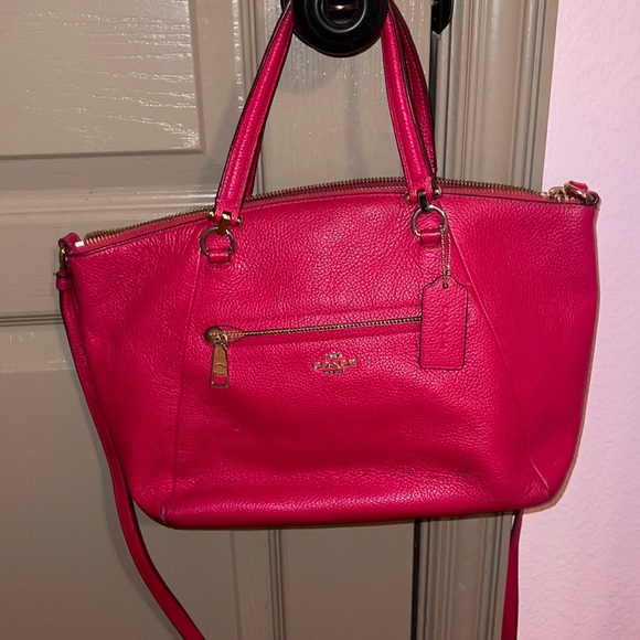 Coach Pebble leather satchel purse - Picture 1 of 3